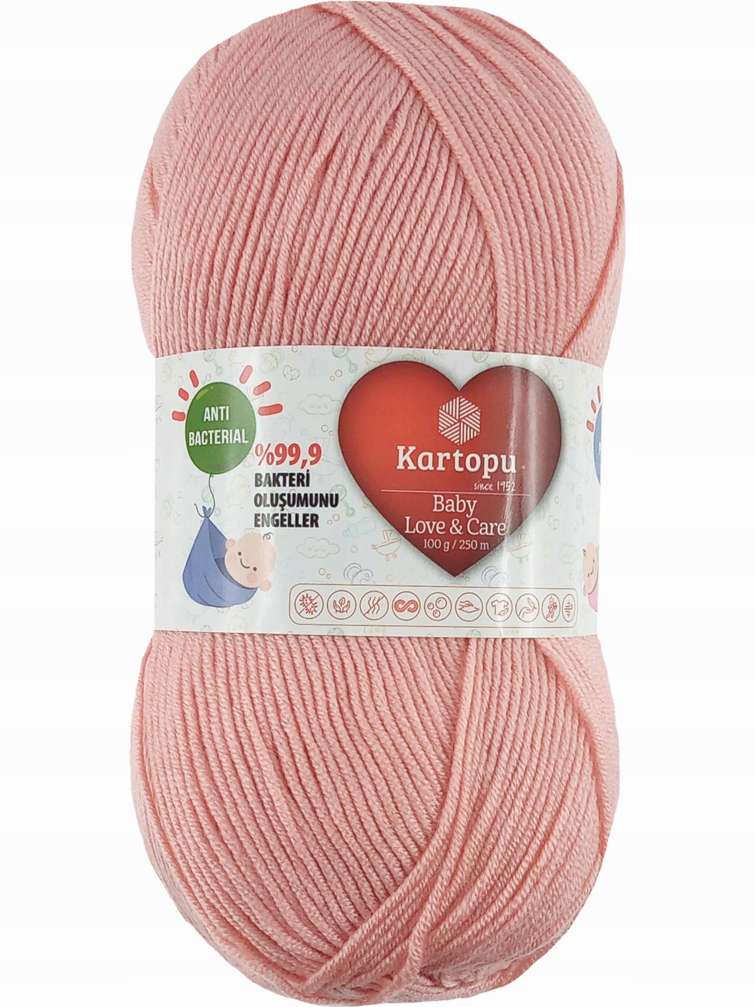 Włóczka Kartopu Baby Love&Care 258 łososiowy