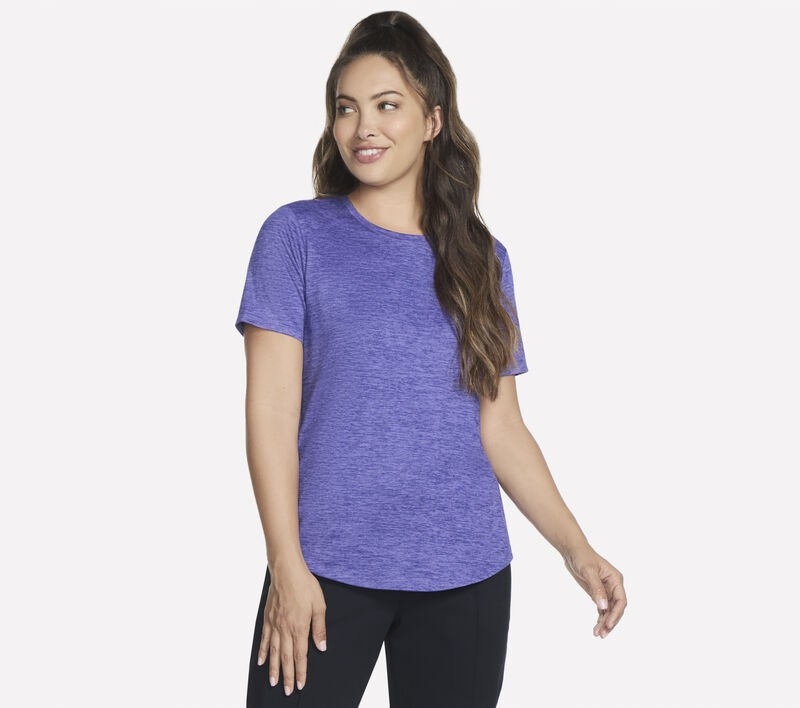 Dámské tričko Skechers Go Dri Swift Tee fialové TS104 Dkdp
