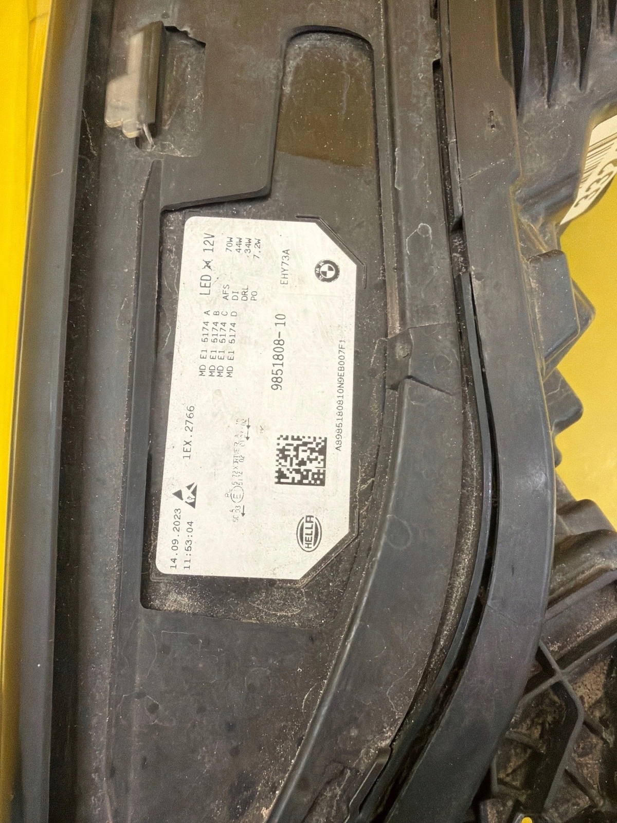 light right front BMW IX I20 Laser 9851808-10