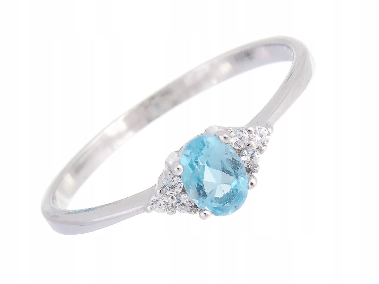 Stříbrný Prstýnek Vel Swiss Topaz Přírodní