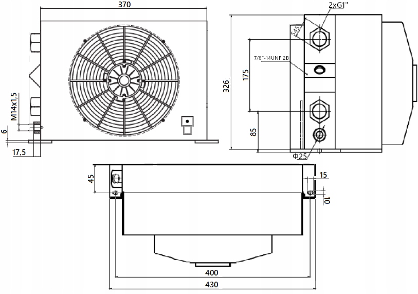 CHLODNICA OLEJU ZURAWIA LESNEGO HDS 100 L 24 V Part number 2341 100L 24V 60W