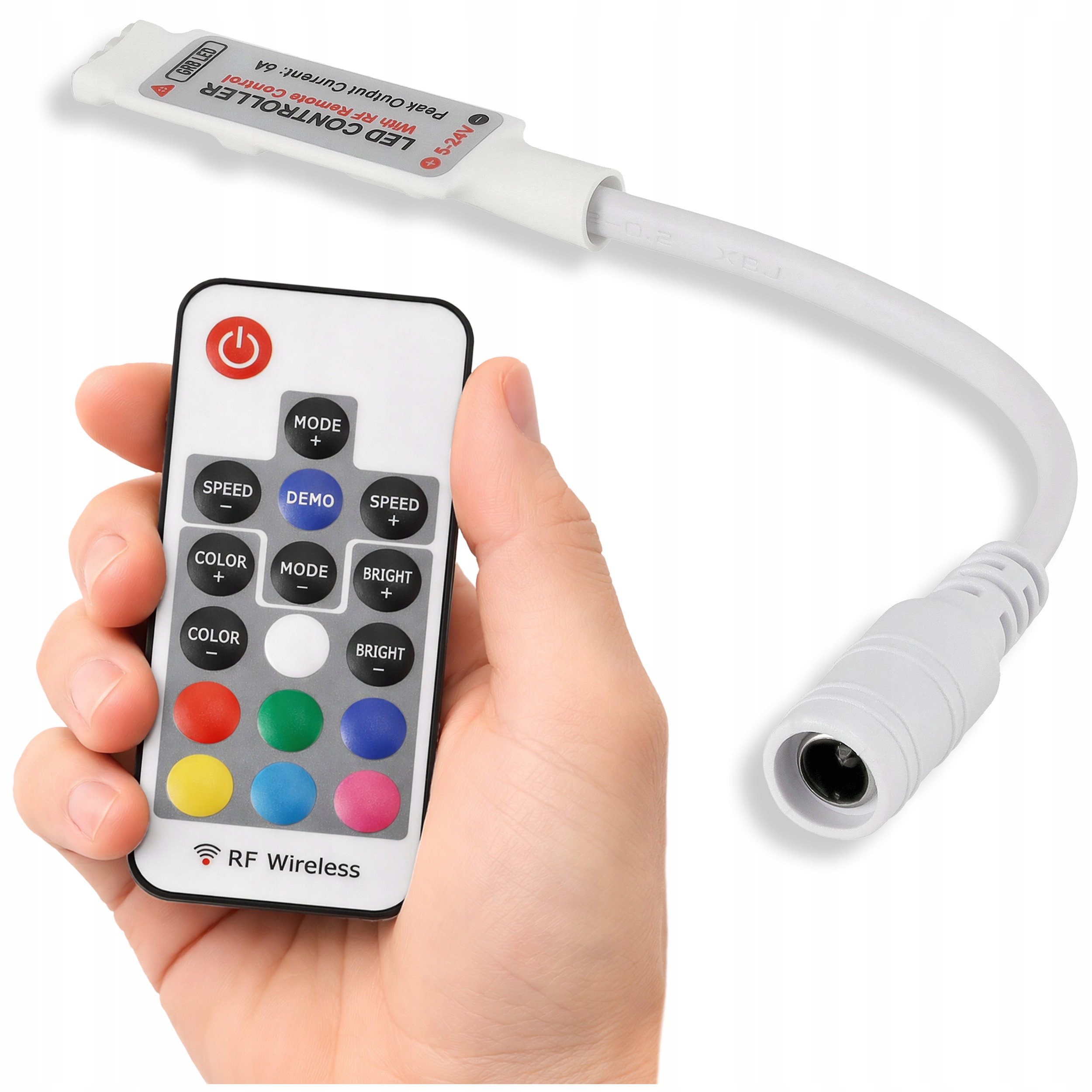 Sterownik Pilot Do Taśm LED RGB 6A 72W 5-24V 12V Wiele Funkcji Radiowy Stan opakowania oryginalne