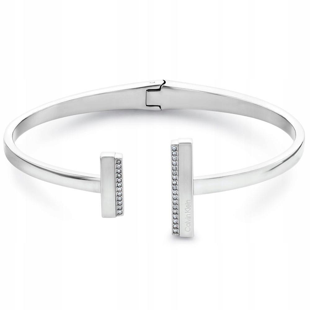 Dámský náramek Calvin Klein Bangle Ocel rhodiovaný Otevřený 19 cm