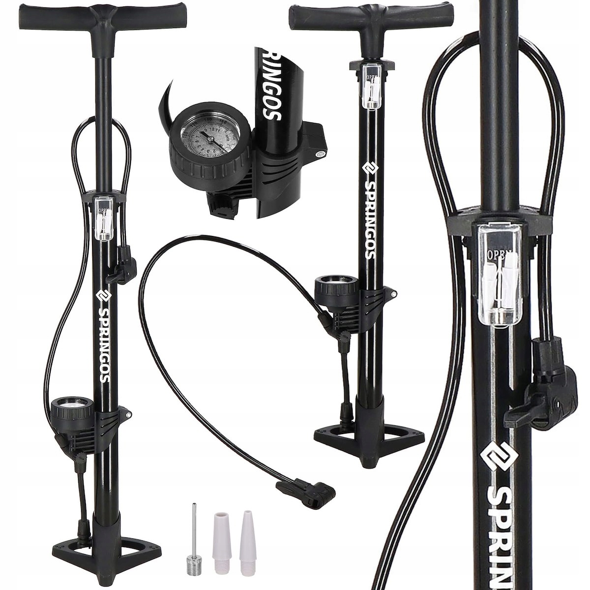 

Pompka Do Roweru Z Manometrem Stojąca Ręczna