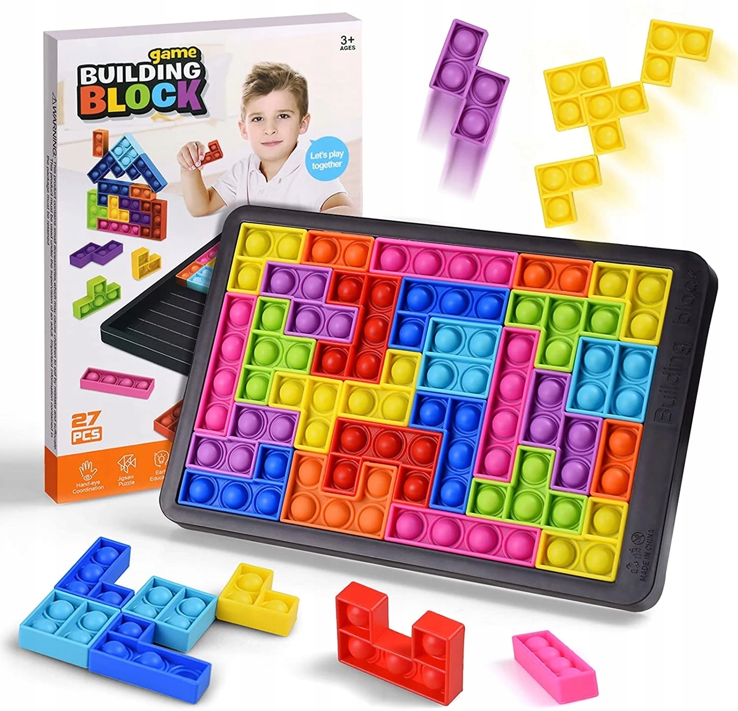 

Zabawka Bąbelki Tetris Pop It Układanka Puzzle 3W1