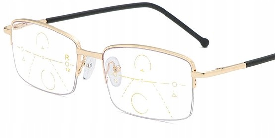 Okulary progresywne wieloogniskowe Dal 0 bliż +2