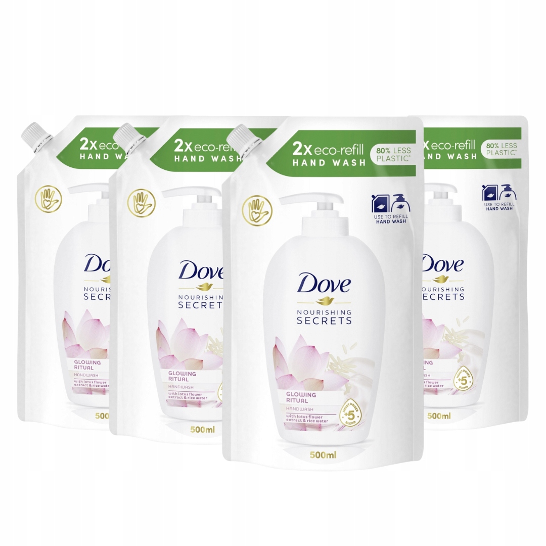 Dove Glowing Ritual Mydło w Płynie zapas 4x500ml