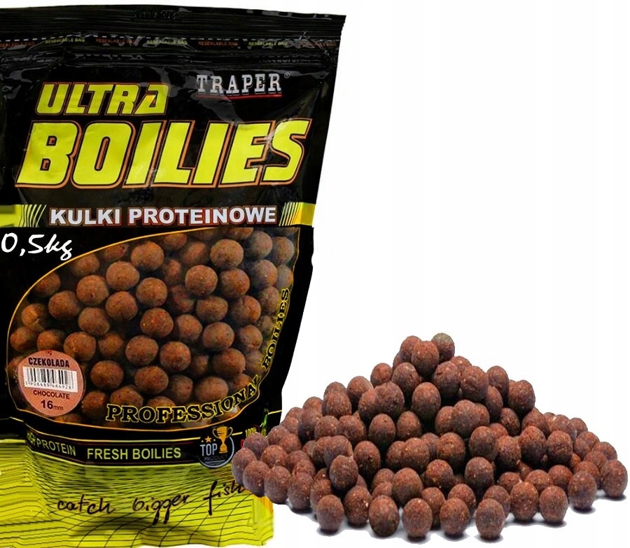 Traper Kulki Ultra Boilies 16mm 500g Czekolada