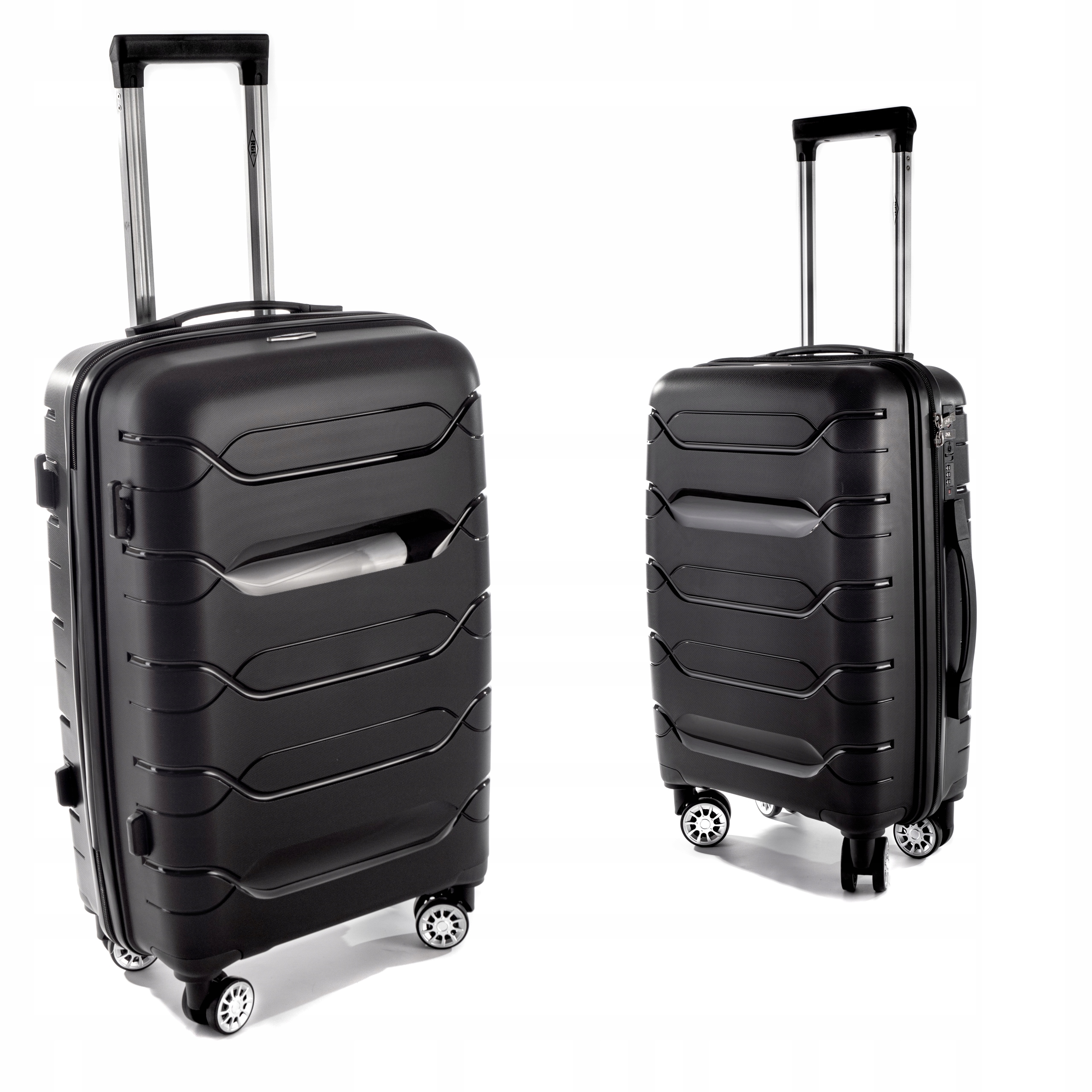 ŚREDNIA WALIZKA PODRÓŻNA XL RGL POLIPROPYLEN PODWÓJNE KÓŁKA OBROTOWE BAGAŻ Model PP2