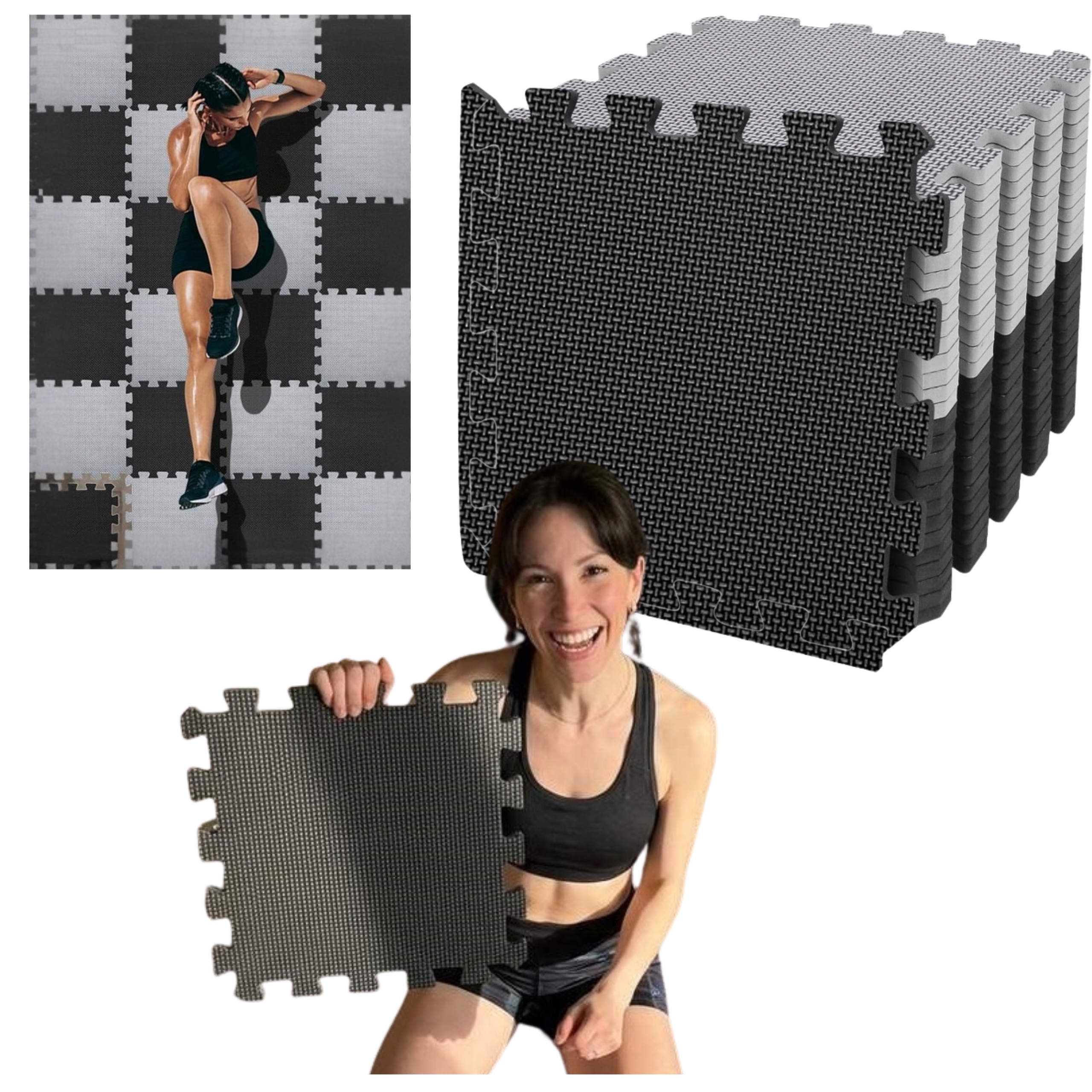 36x Ochronna Mata Podłogowa Piankowa Puzzle Na Siłownię Fitness Pod Sprzęt