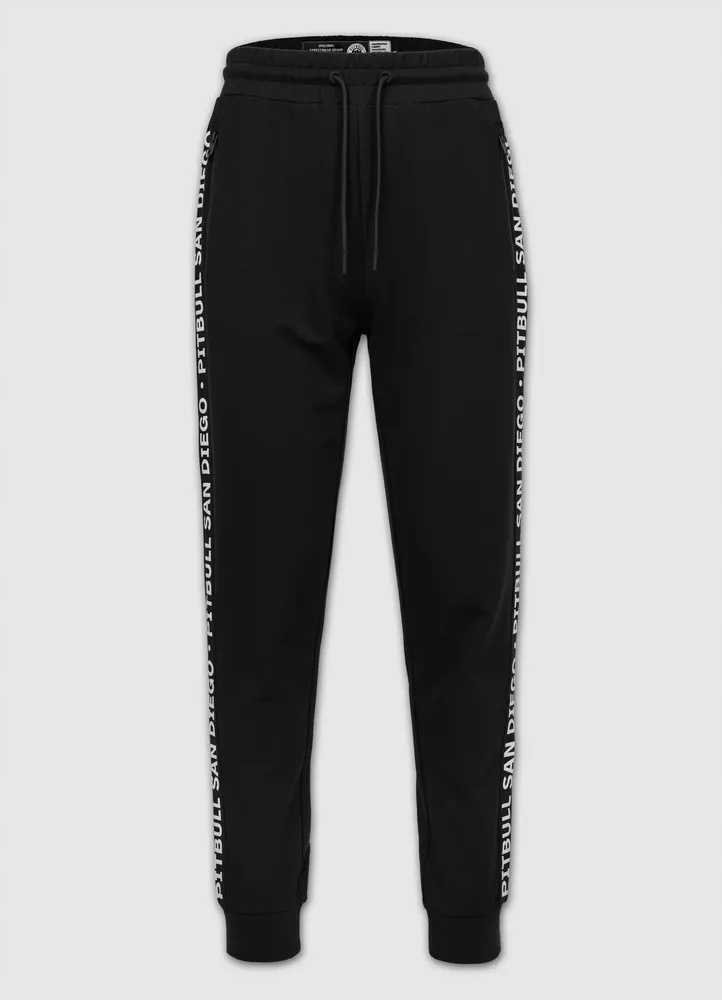 Pánské teplákové kalhoty Pitbull Tape Parker regular střih lampasy M