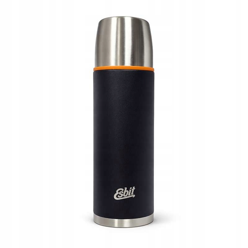 Termos turystyczny Esbit Vacuum Flask czarny z srebrną pokrywką 1.0 l