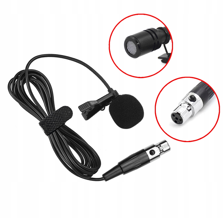 

Mikrofon krawatowy z klipsem mini Xlr 4 pin M-12X