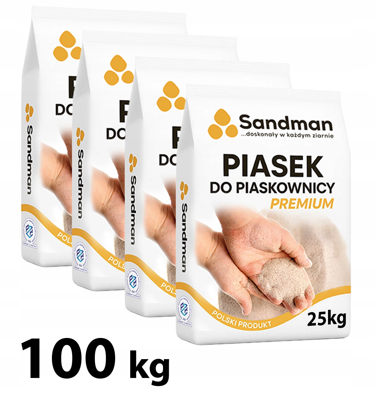 PIASEK DO PIASKOWNICY CZYSTY Z ATESTEM 100 KG Produkt Polski