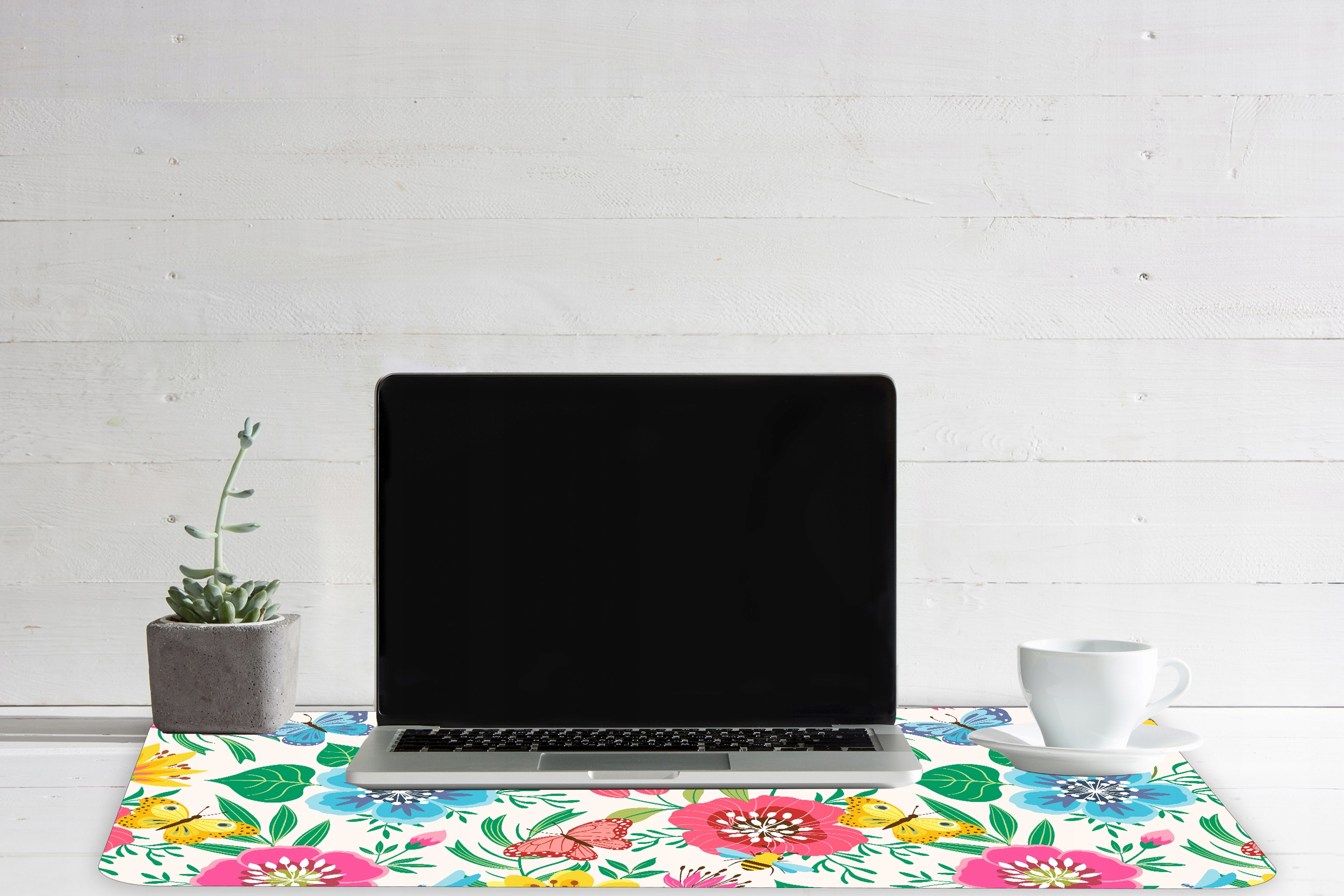 Ochronna mata na biurko Rysunek kwiatów 90x45cm Marka Eobraz