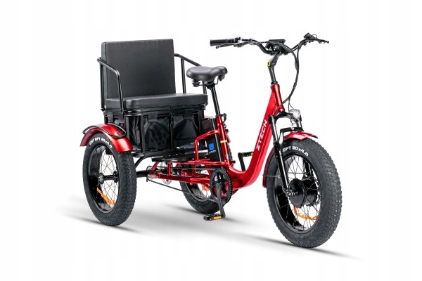 Rower elektryczny skuter trójkołowy inwalidzki z tech zt80 DWUOSOBOWY