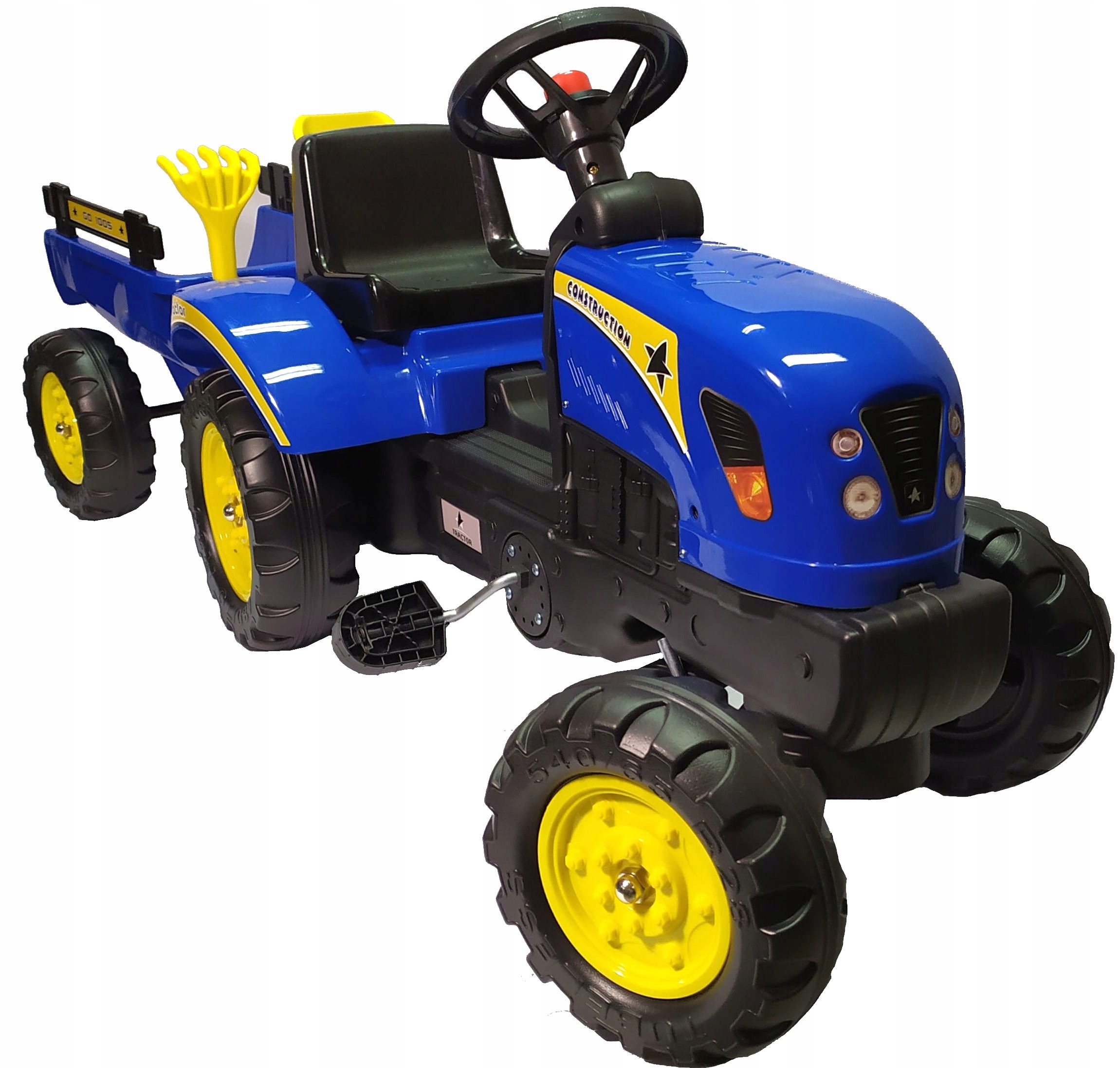 

Traktor na pedały z przyczepą i akcesoriami