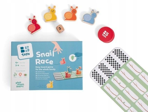 Pomysł Dla Dziecka Zabawka Drewniana gra Wyścig ślimaków