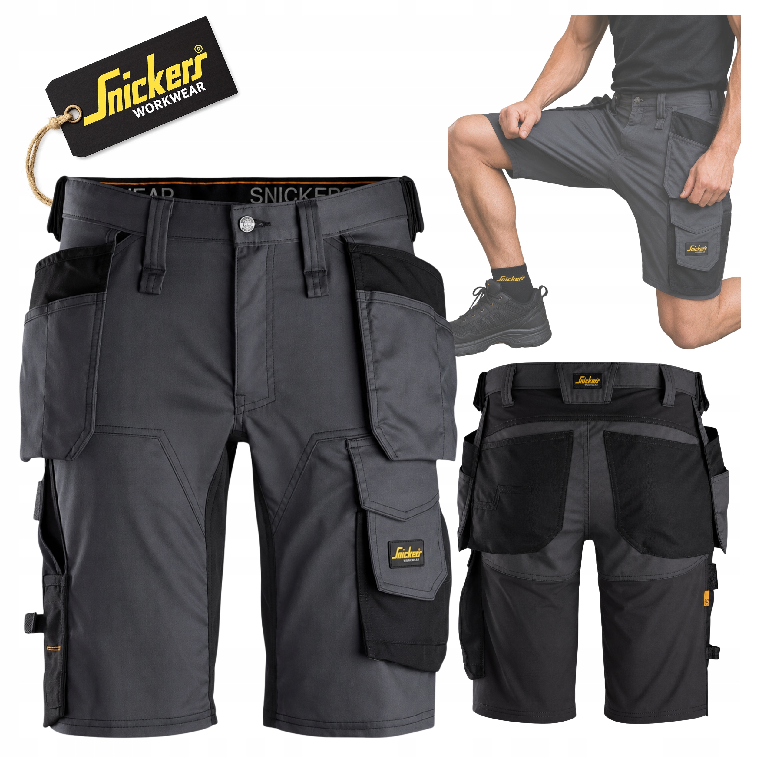 Kraťasy, krátké, elastické kalhoty Snickers Premium Stretch
