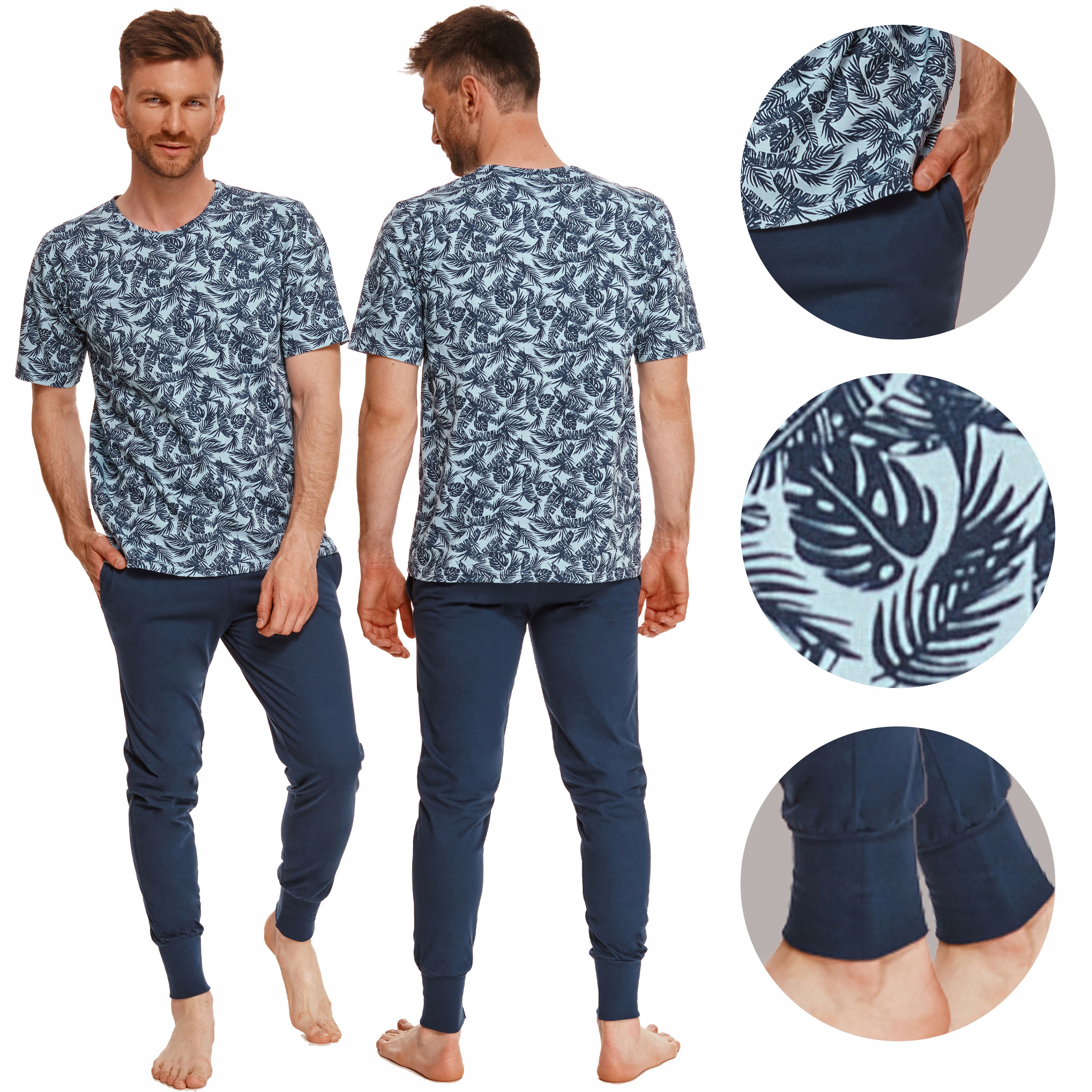 

Męska Bawełniana piżama t-shirt spodnie Xoxoxo XL