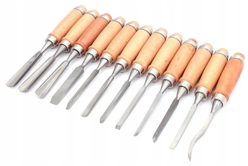 Řezbářská dláta na vyřezávání, sada 12 Ks DR12