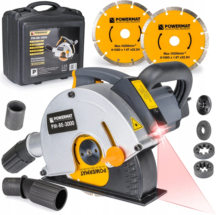 

Bruzdownica Elektryczna 3000W 150mm Walizka Laser