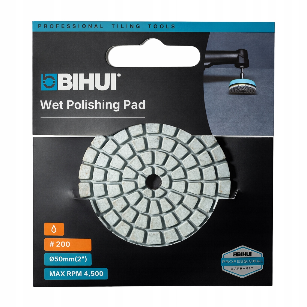 BIHUI MINI PAD DO POLEROWANIA NA MOKRO P200 50mm