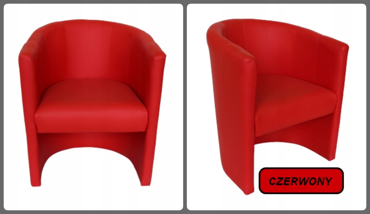 Fotel Klubowy Tomi - Skaj eko-skóra beżowy Głębokość mebla 44 cm