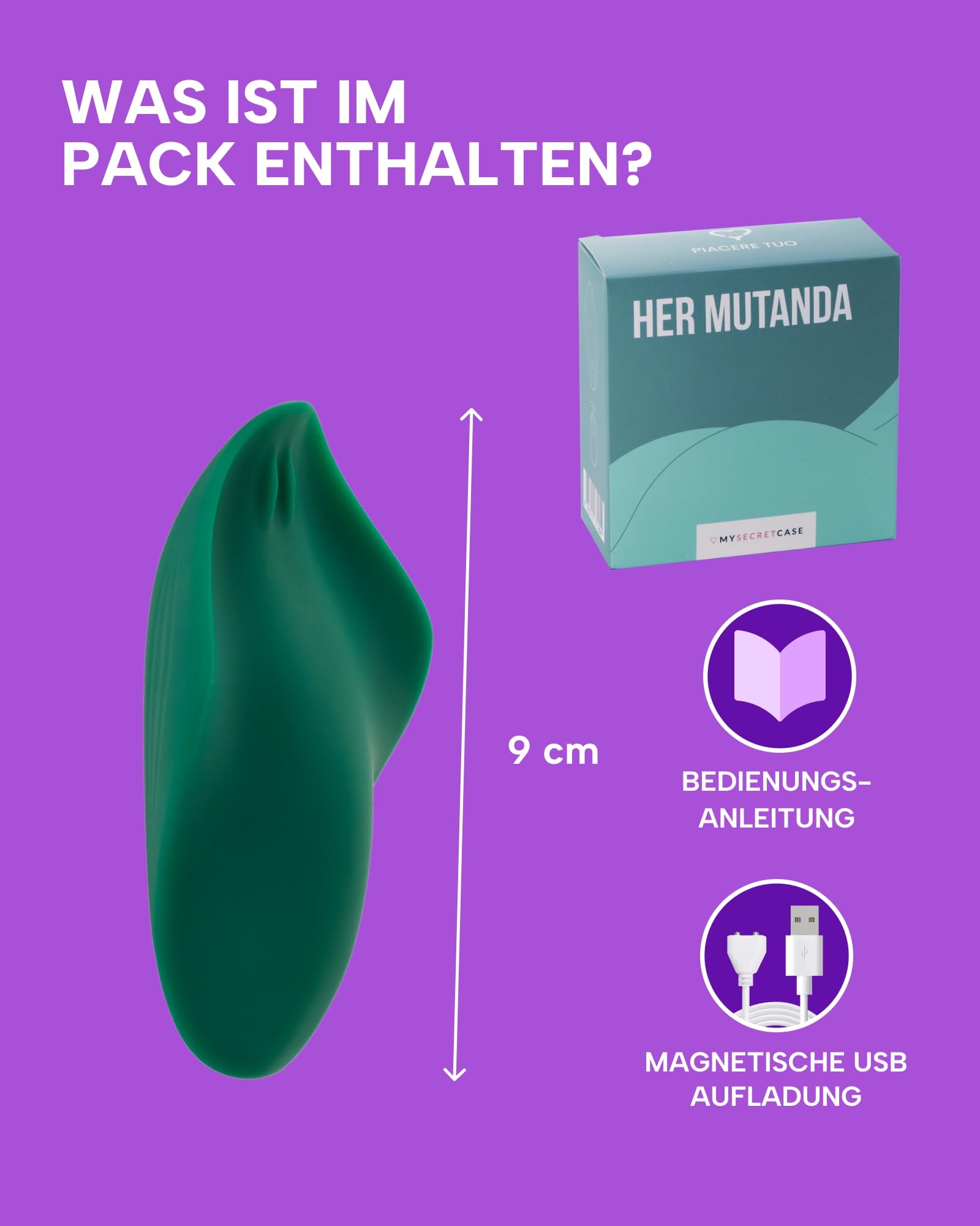 MYSECRETCASE Mini Wibrator Zdalny Cichy Stymulator Klitorisu Dla Par — miniatura 5