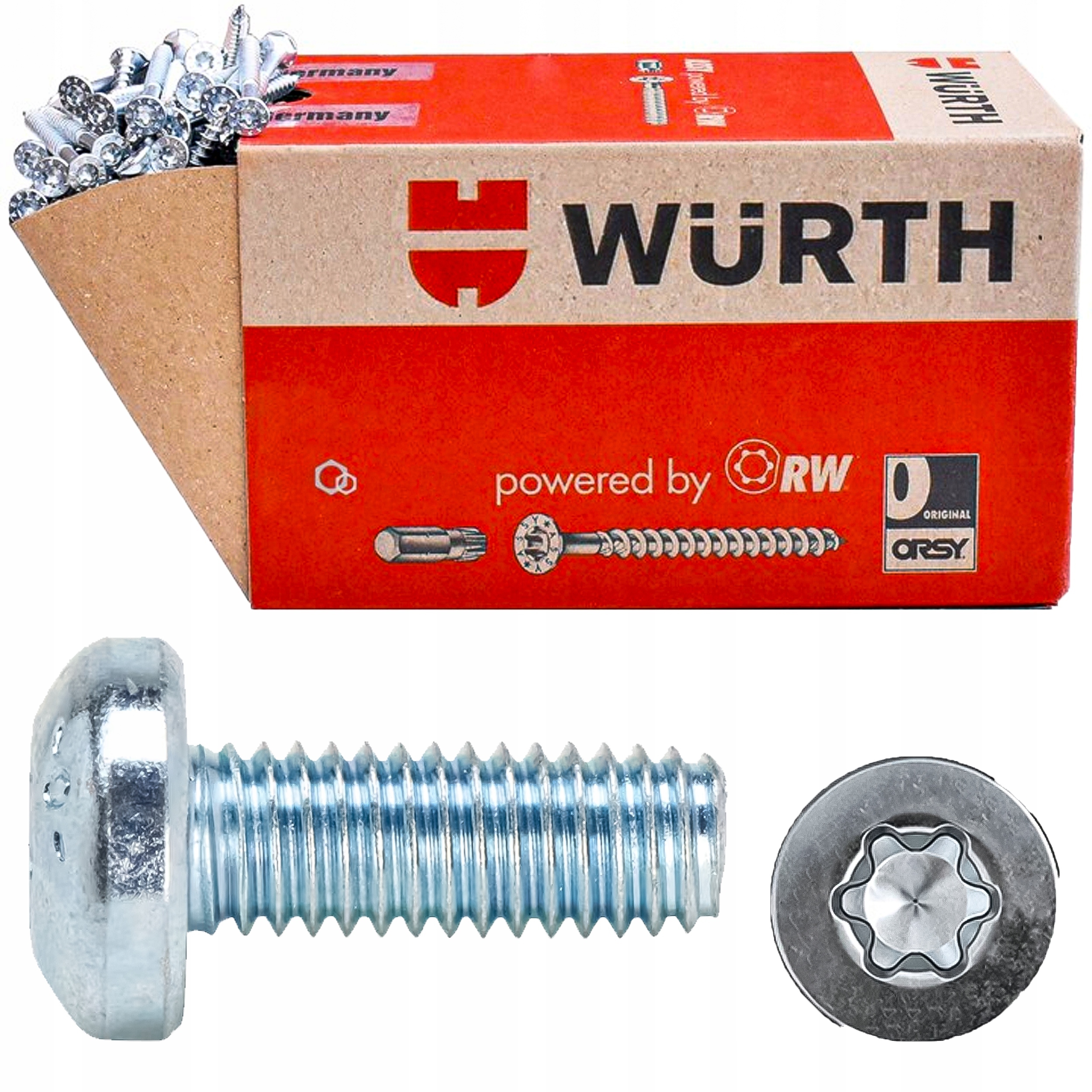 Šrouby Plechové Samořezné šrouby M8,0X55 100 Ks Wurth