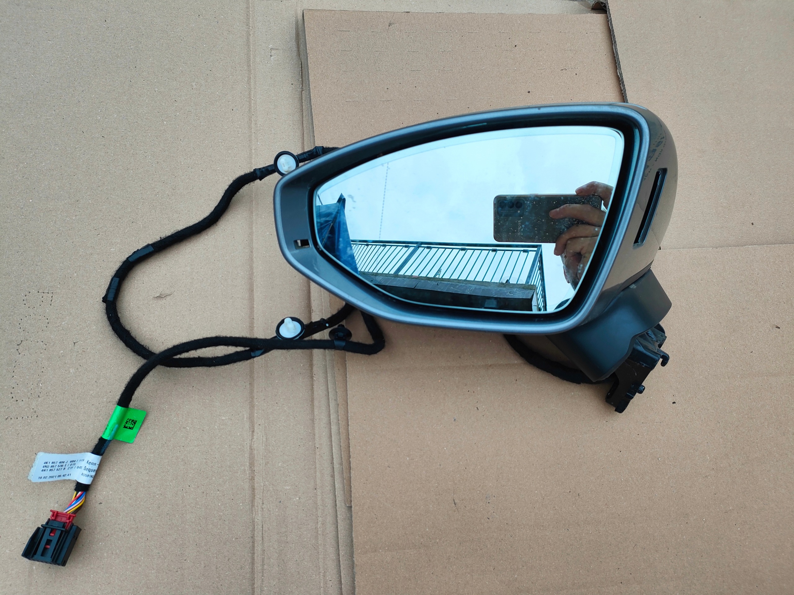 mirror left AUDI A6 C8 4K 15PIN 4K1857409J wklad