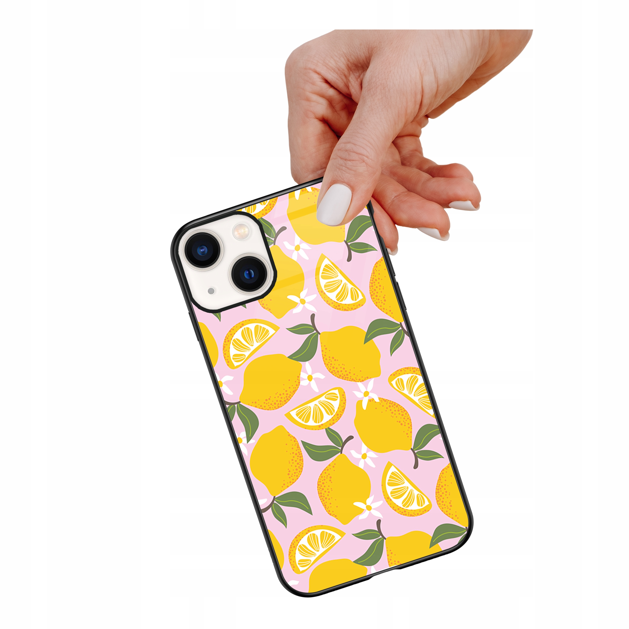 Etui szklane ceramiczne do iPhone 13 Lemoniada