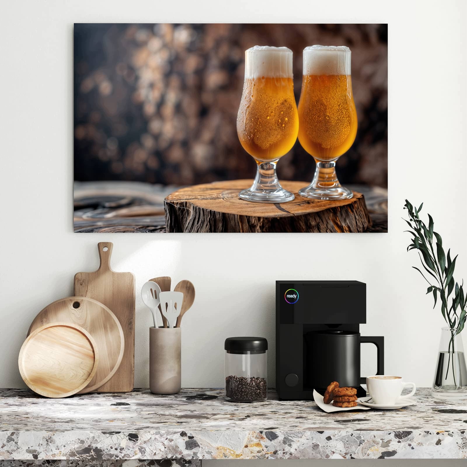 Magnetická tabule Pivo Dřevo 90 × 60 cm