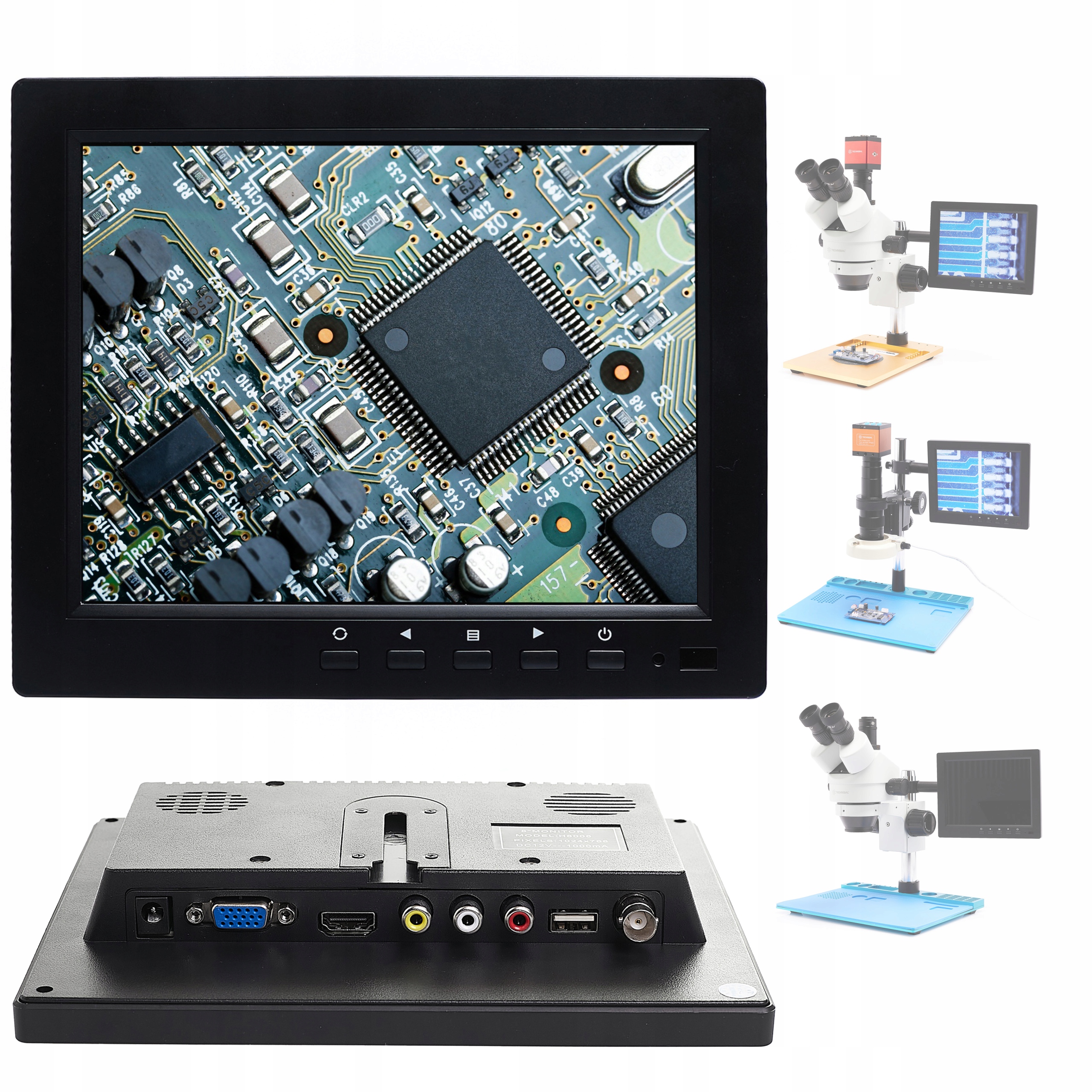 Displej Monitor Pro Mikroskop 8 Palců Hdmi Vga Av Bnc 16:9 4:3