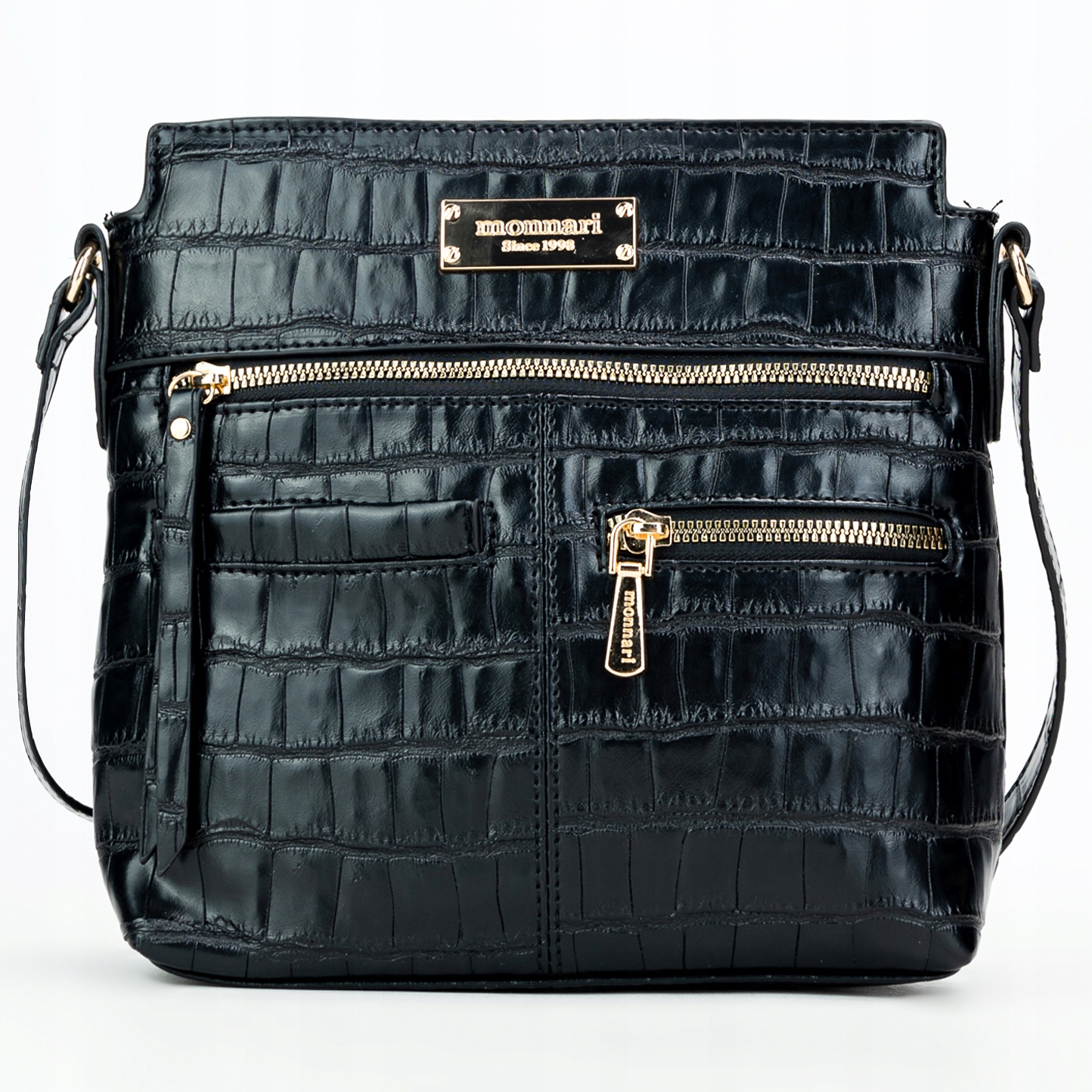 Torebka listonoszka Monnari BAG1430-M20 ekoskóra czarna