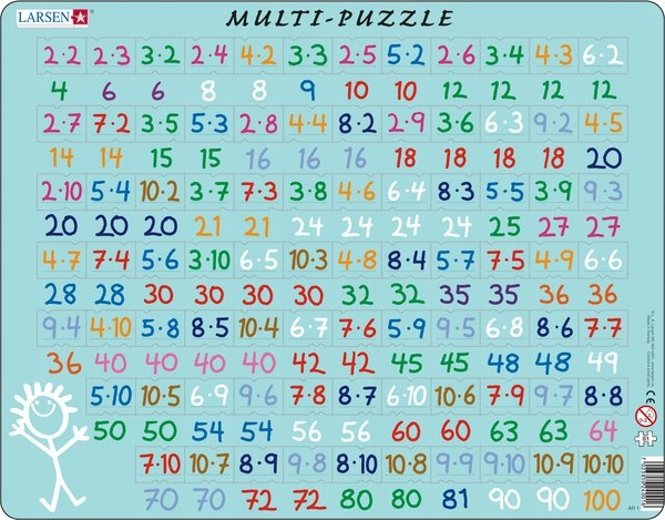 

puzzle Larsen Mnożenie nauka mnożenia matematyka