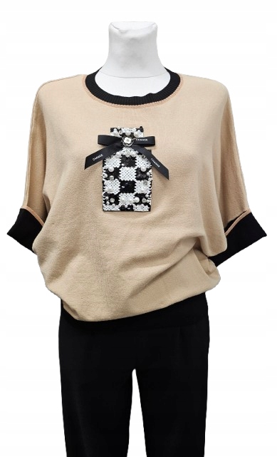 Měkký Svetr – Efektní Perly Na Přední Straně – Lara S/m – Nová Kolekce – Itálie