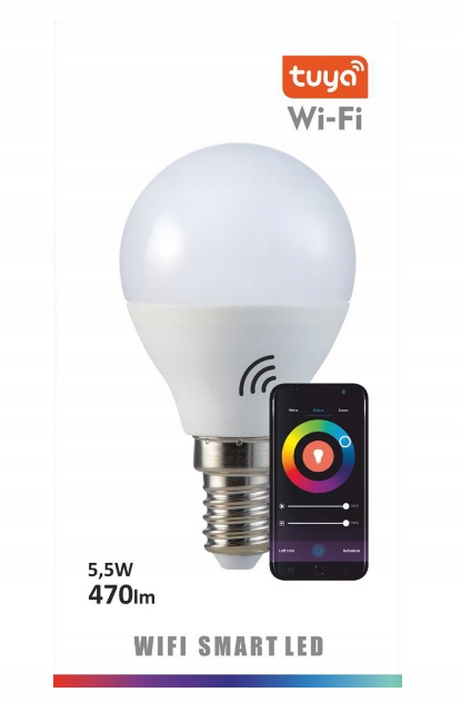 3x Żarówka Wielokolorowa LED RGB+W E14 WiFi TUYA Jasność 470 lm