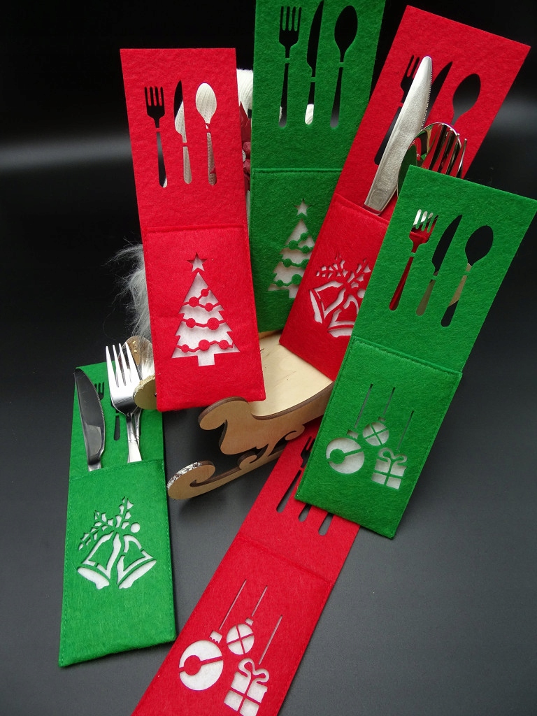 ŚWIĄTECZNE ETUI POKROWCE NA SZTUĆCE ŚWIĘTA ZIEL DZ Kod producenta ETUI-DZWON-GREEN