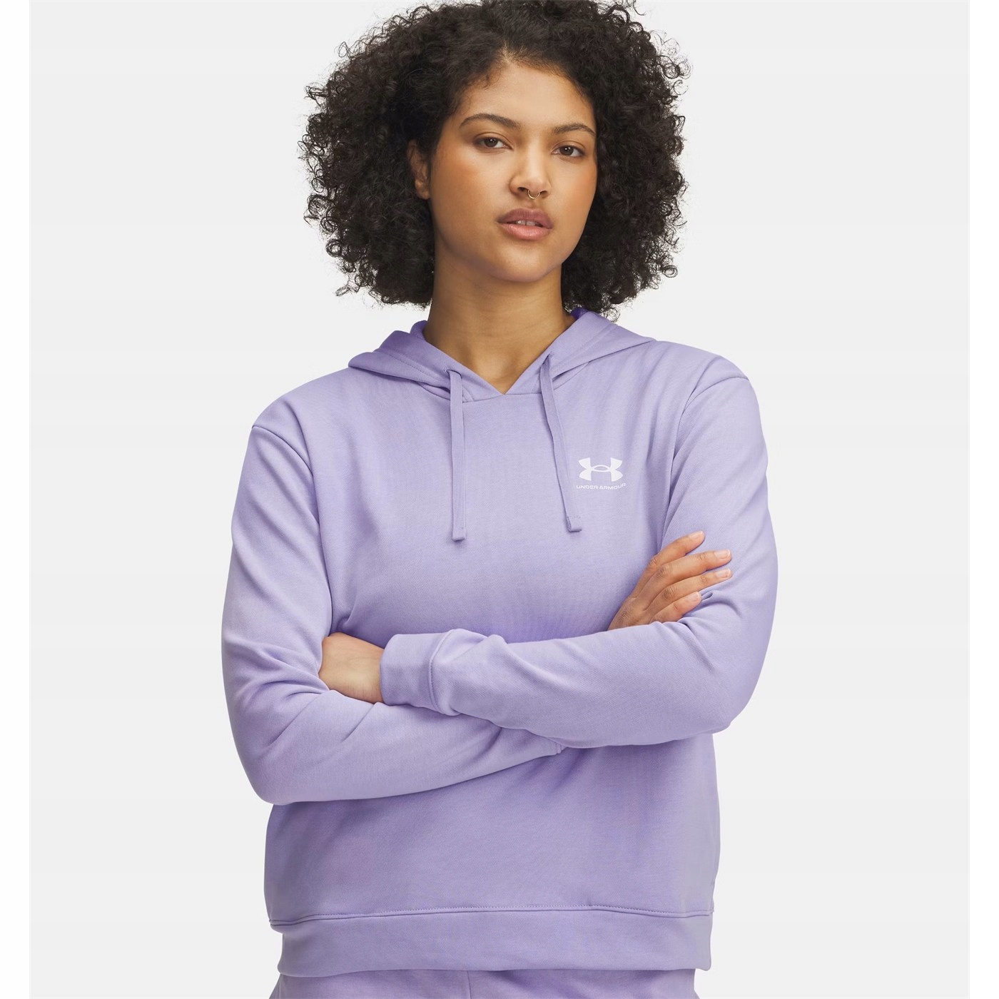 Mikina Dámská S Kapucí Under Armour Rival Terry Fialová Bavlněná S