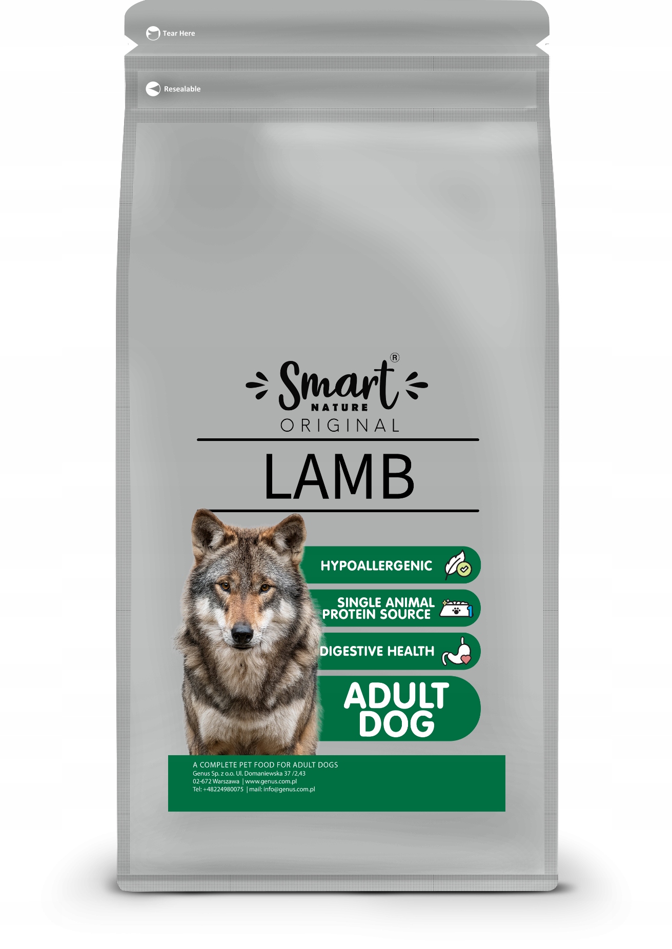 Smart Nature Original Dog Single Protein Lamb 2kg krmivo pro psy bez kuřecího masa