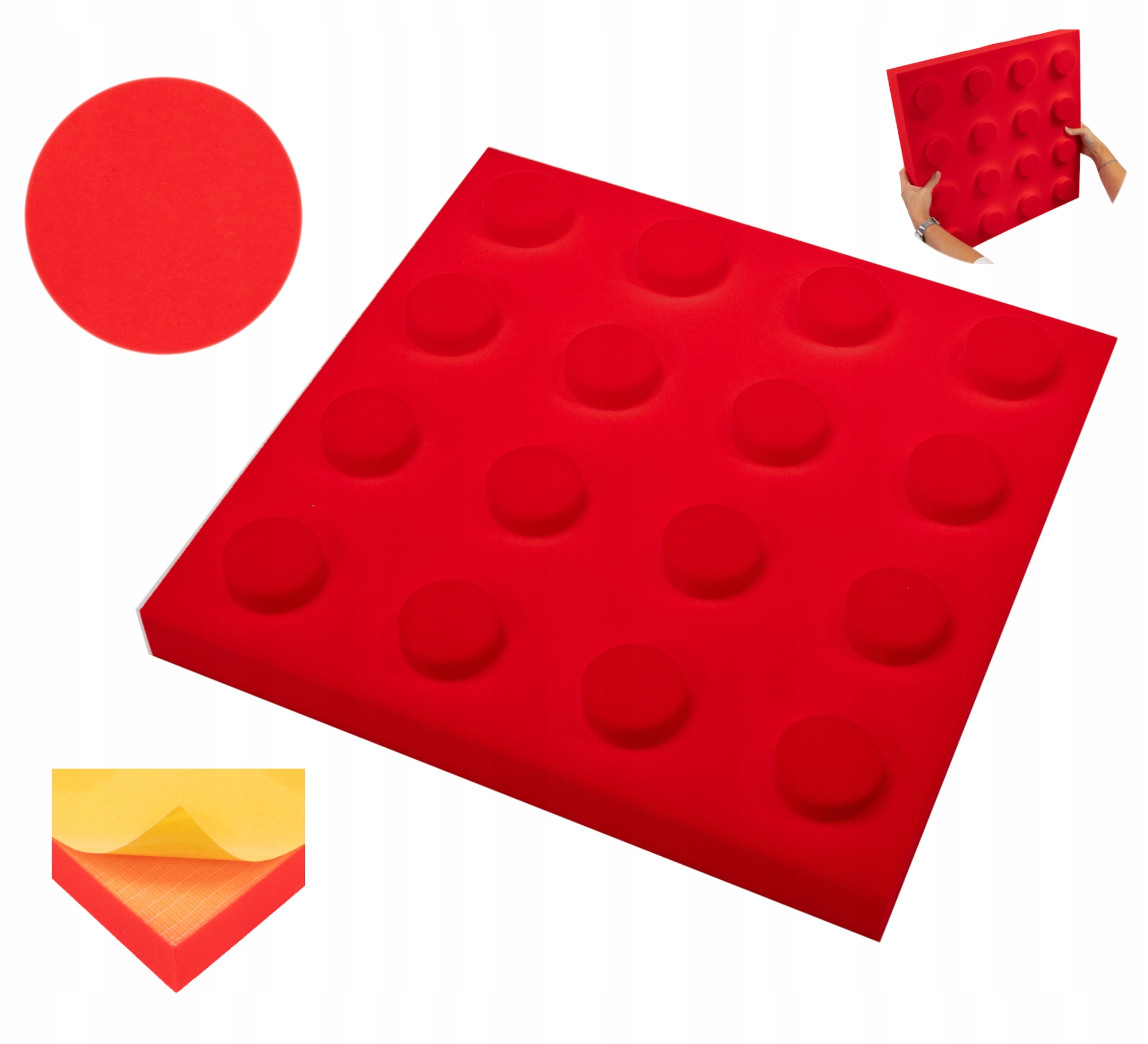 Akustický panel Klocek Decor Samolepicí dekorovaný 50x50 gr. 7 cm atesty