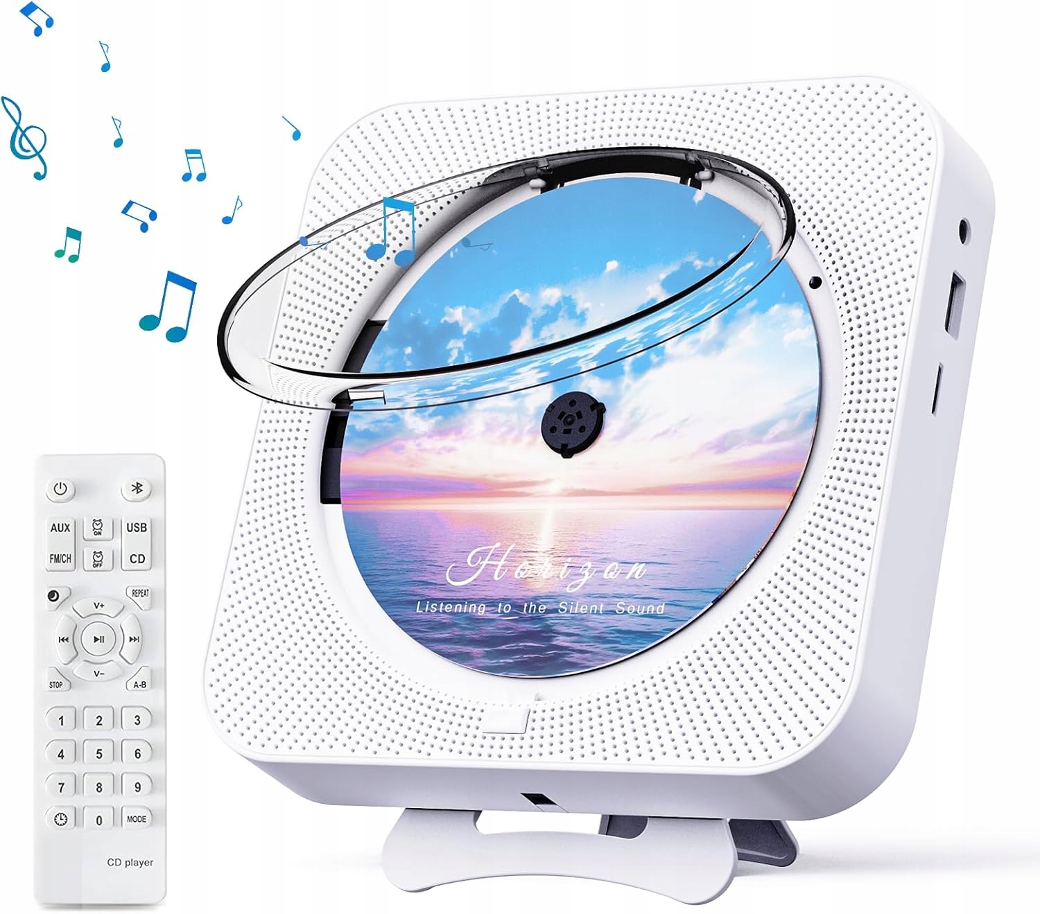Głośnik Bluetooth Z Radiem Fm Oraz CD Odtwarzacz 2W1 Ścienny I Biurkowy
