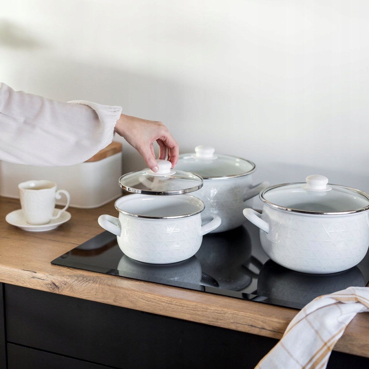 Zestaw garnków Emalia Pleszew Pyza Diamond 8 el. Marka Emalia Pleszew