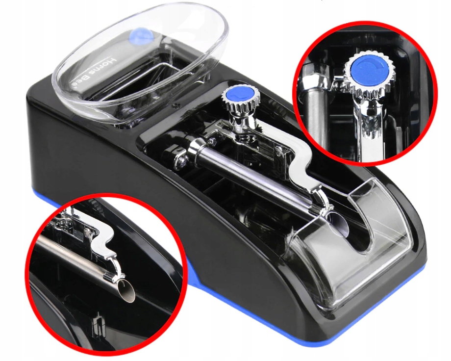 ELEKTRYCZNA NABIJARKA MASZYNKA DO PAPIEROSÓW Kolor dominujący niebieski