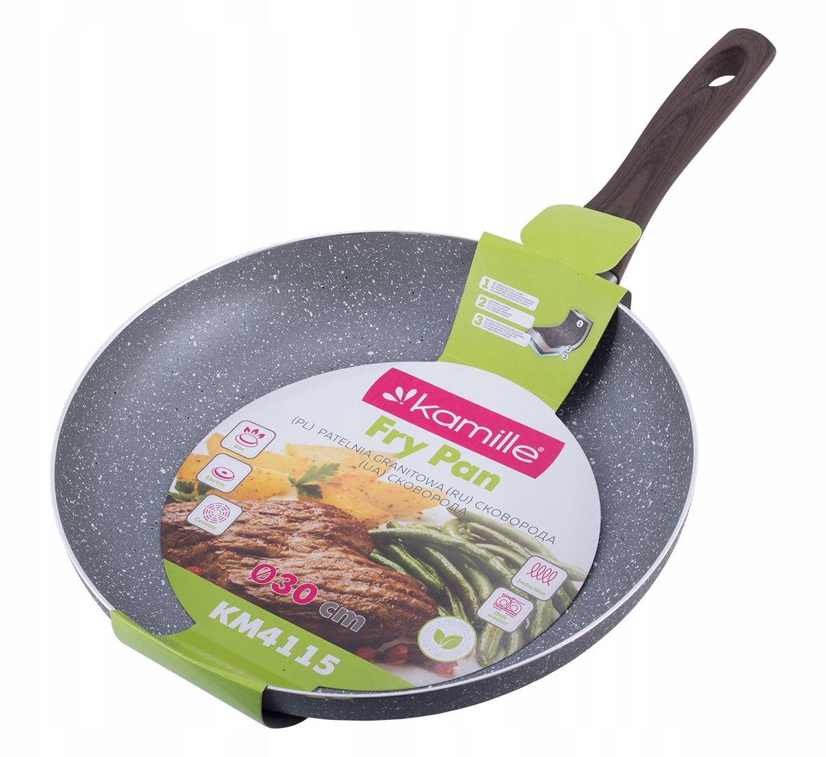 

Patelnia Granitowa Gruba 30CM Indukcja Gaz Kamille