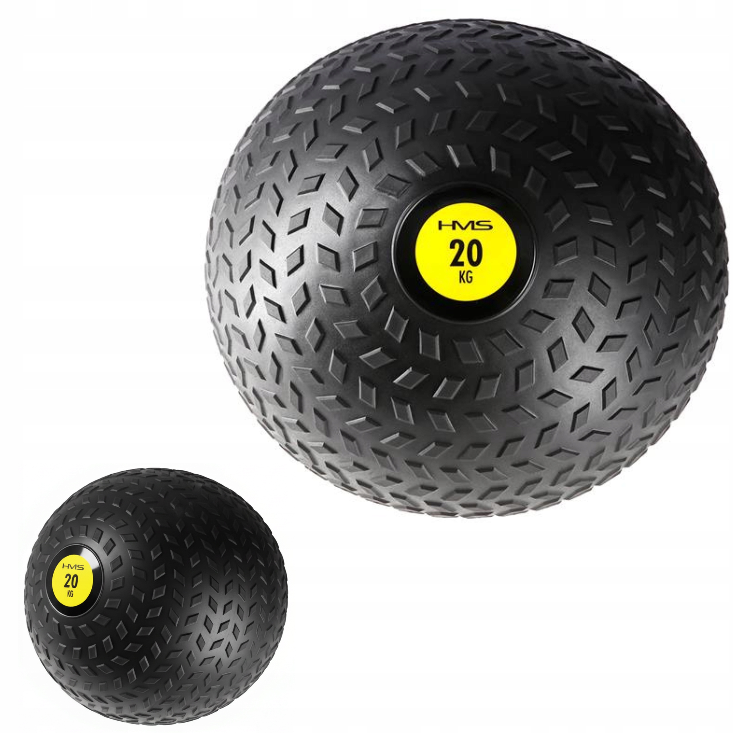 Slam Ball Tréninkový míč černý lékařský 20 Kg pro údery Hms