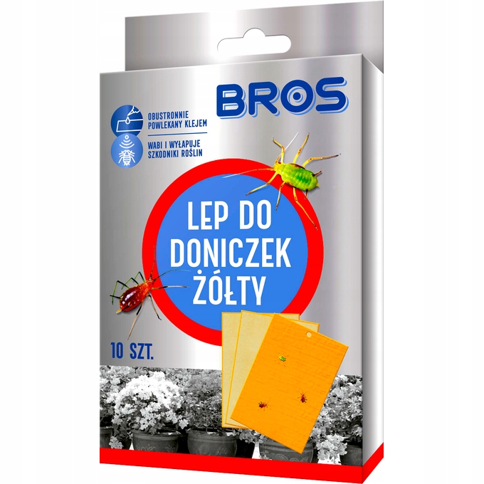 

Żółty Lep Do Doniczek Na Ziemiórki Bros 10x lepy
