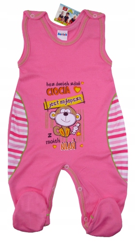 Różowe Śpiochy Niemowlęce z Bawełny Rozmiar 56