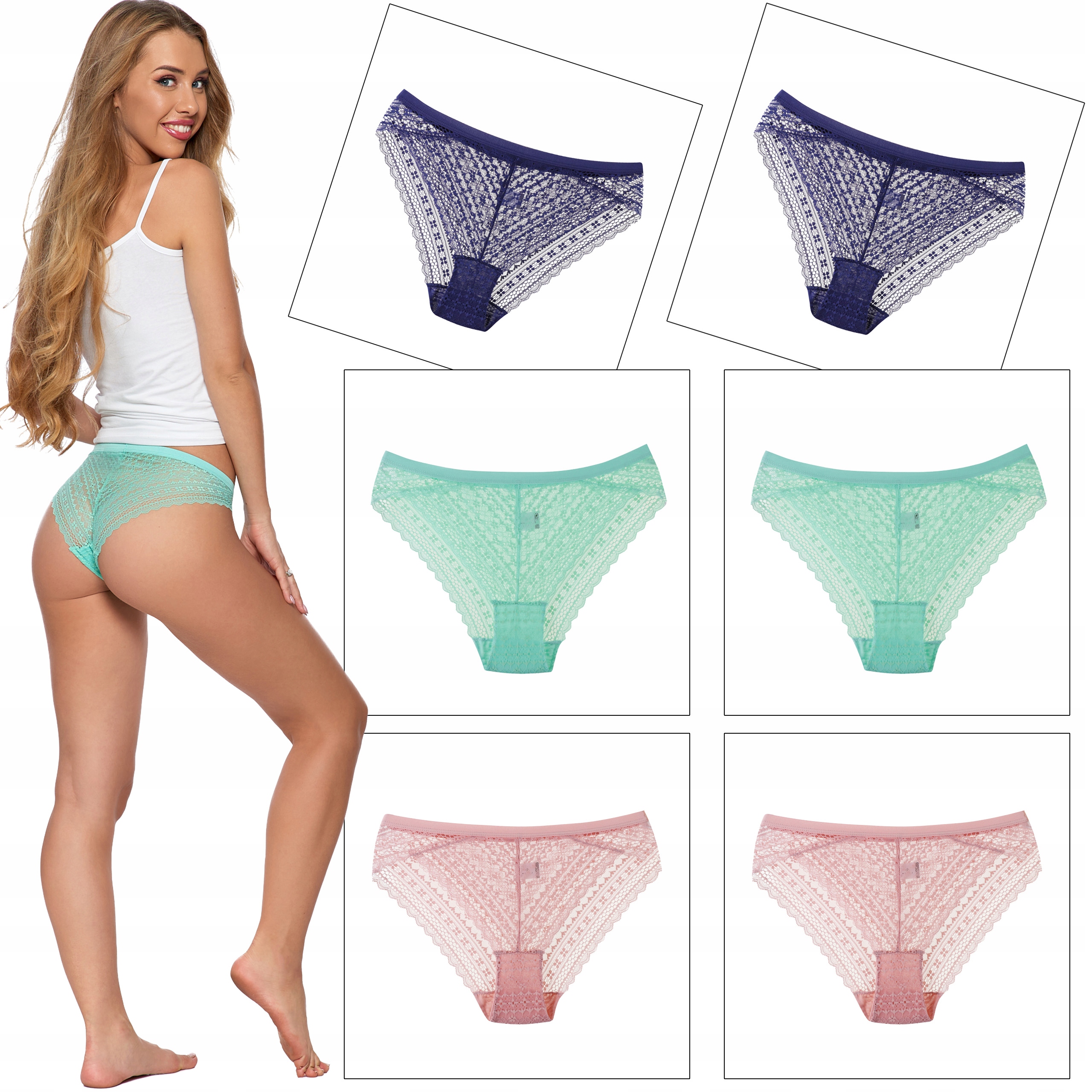 

Moraj Majtki Figi damskie Bikini 6-Pak 600-006 L